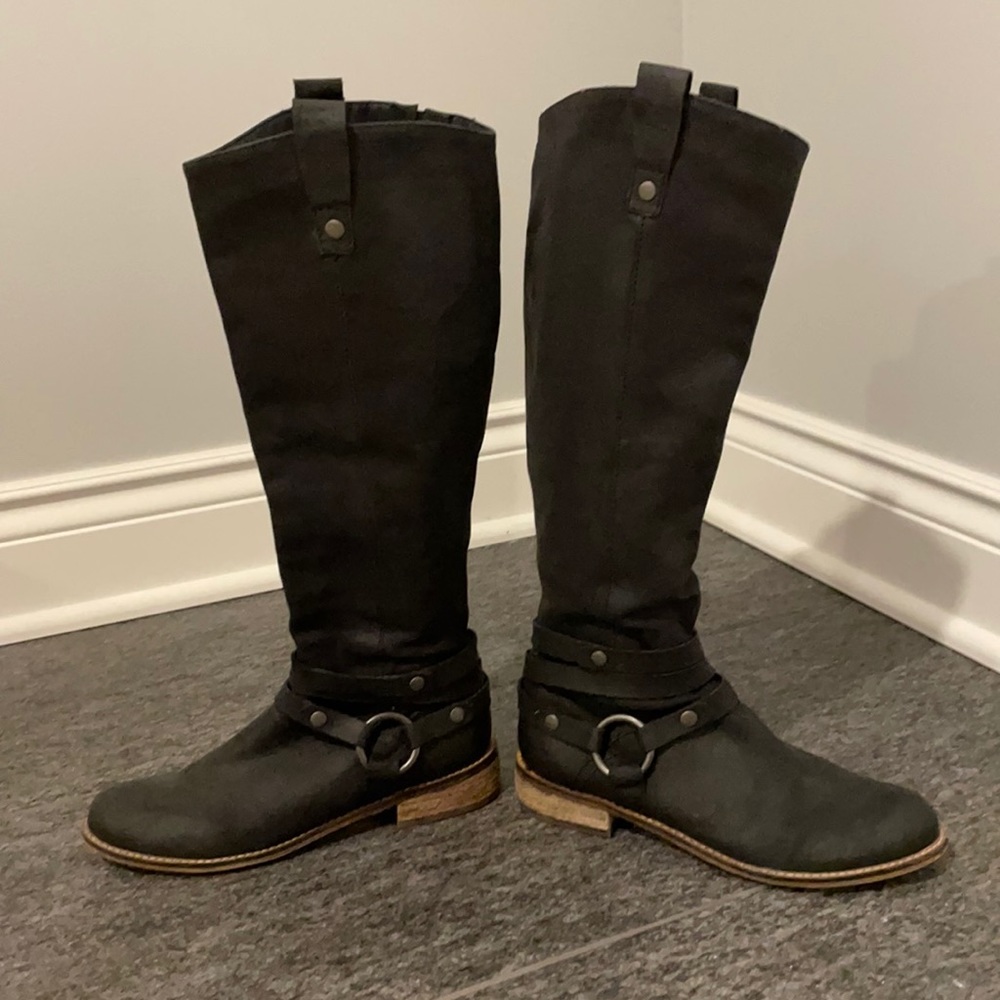 Steven by Steve Madden Black Long Boot